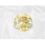 Brillant: Fancy Brillant von 0,72ct, Fancy Intense "Canary" Yellow, Natural Color, inklusive HRD Rep