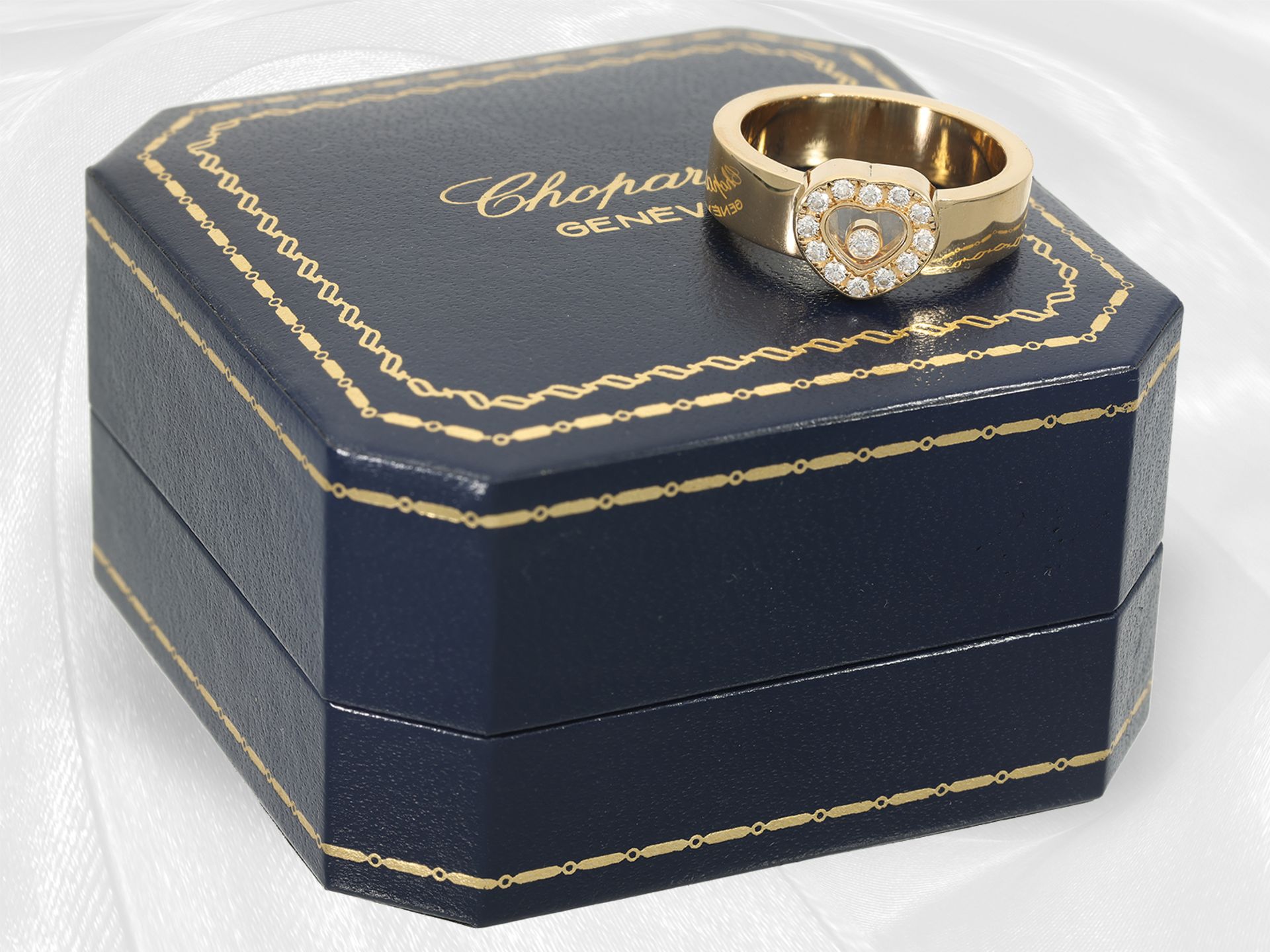 Hochwertiger Chopard Ring "Happy Diamonds" mit Chopard Zertifikat, 18K Gelbgold - Bild 2 aus 5