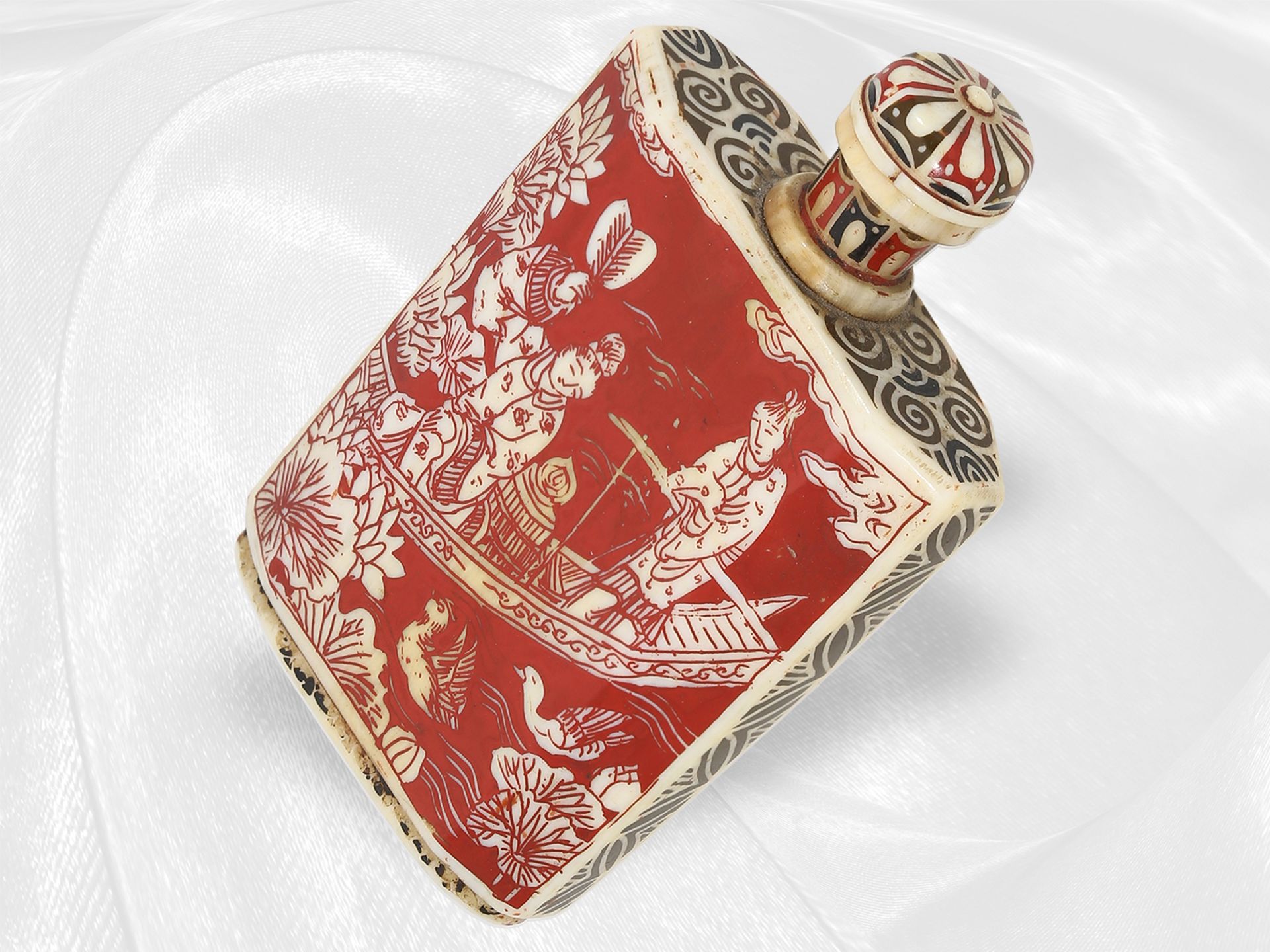Dekorativer antiker Parfüm-Flacon, vermutlich China 19. Jahrhundert - Bild 2 aus 5