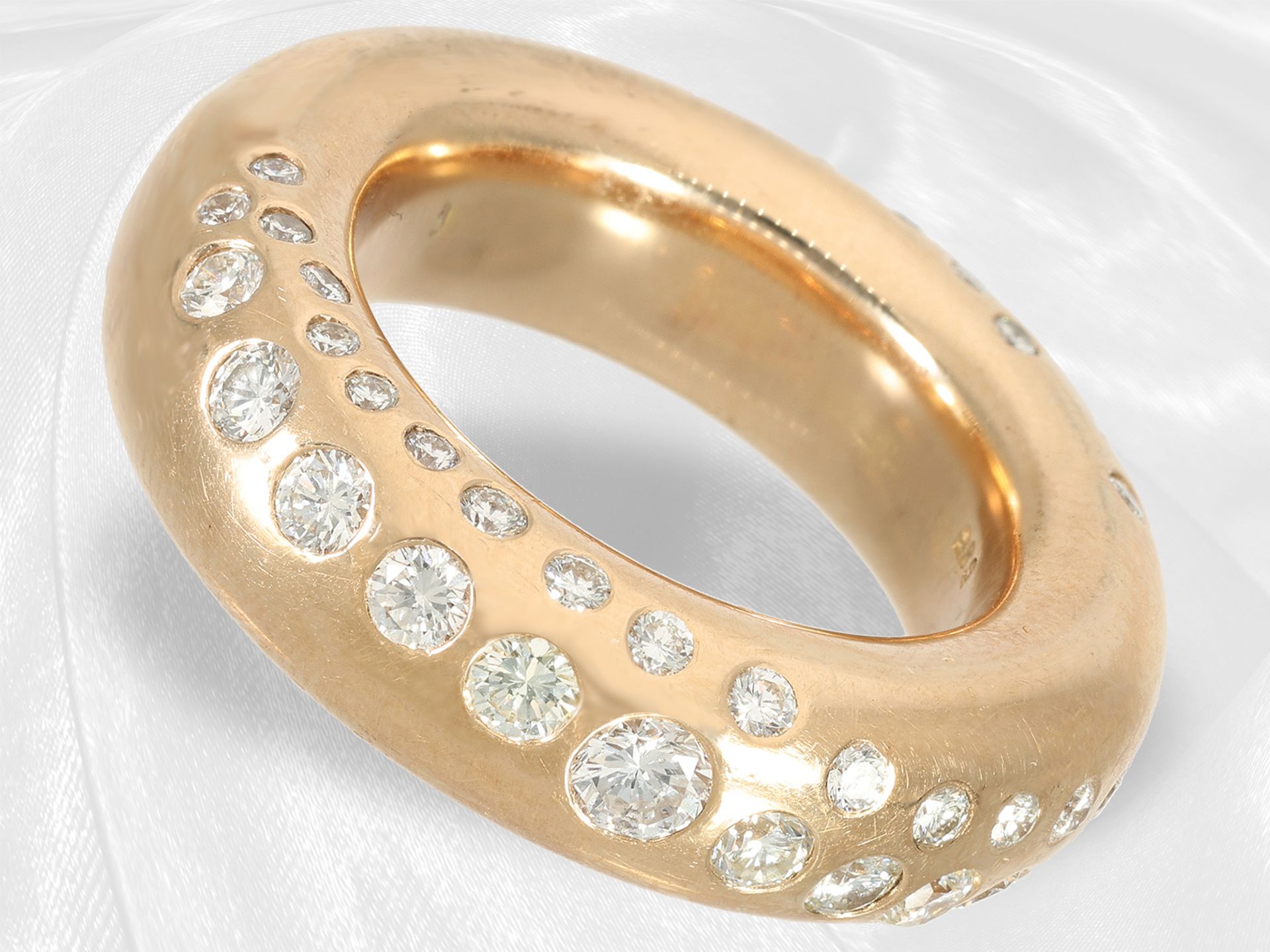 Ring: formerly very expensive goldsmith's diamond ring, handmade "Starlight", ca. 1.8ct - Image 3 of 3