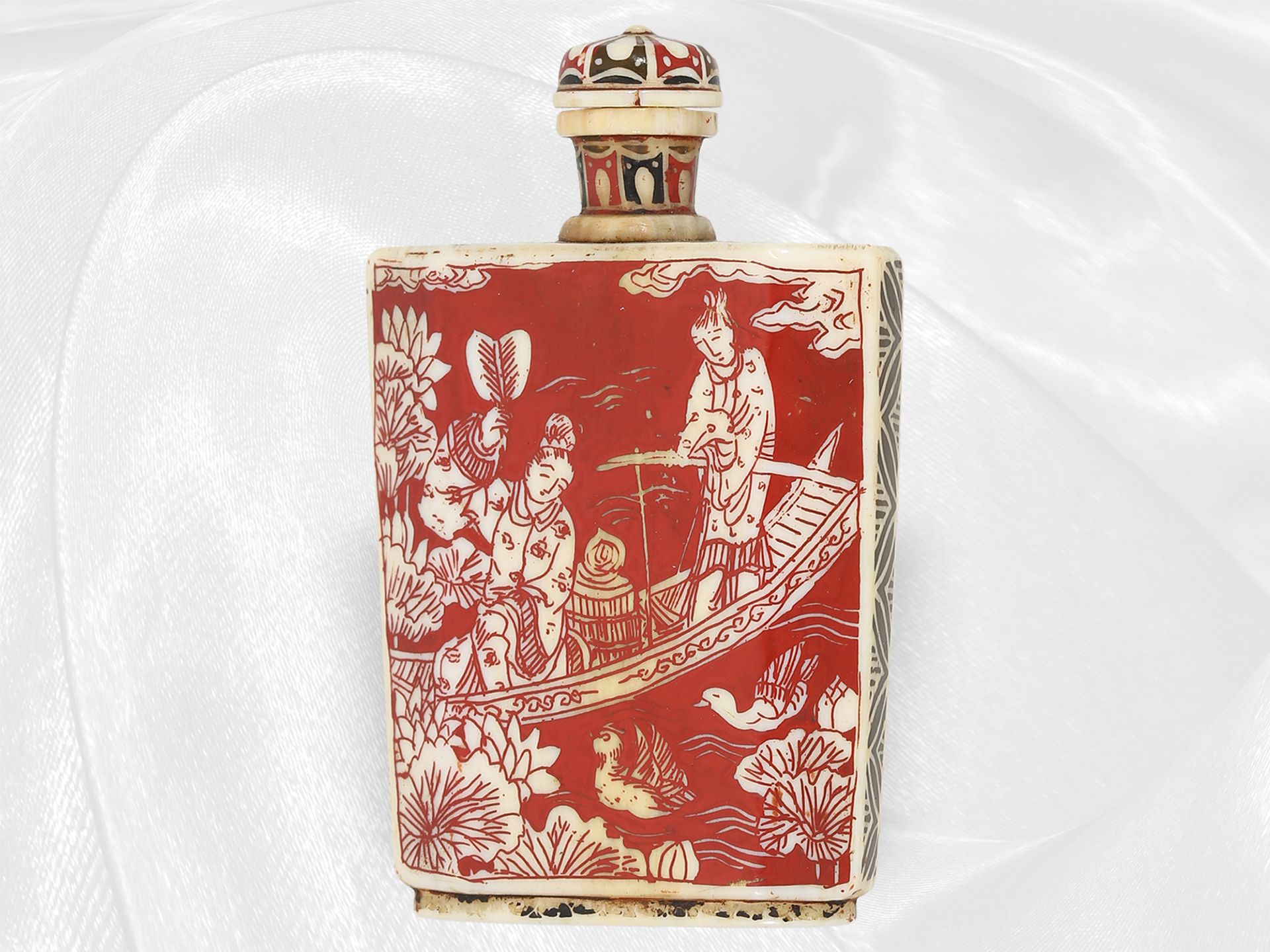 Dekorativer antiker Parfüm-Flacon, vermutlich China 19. Jahrhundert - Bild 4 aus 5