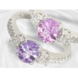 Ring: extrem seltener, einzigartiger Saphir/Brillantring mit Purple Bicolour Saphir