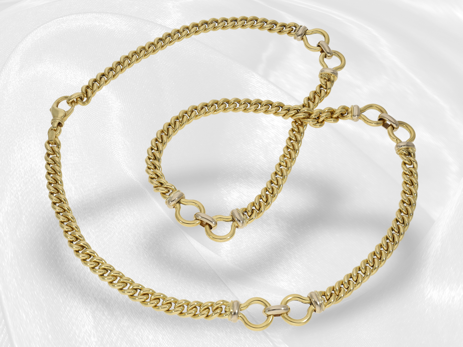 Chain/Collier: luxury long designer gold necklace, 18K gold - Image 6 of 7