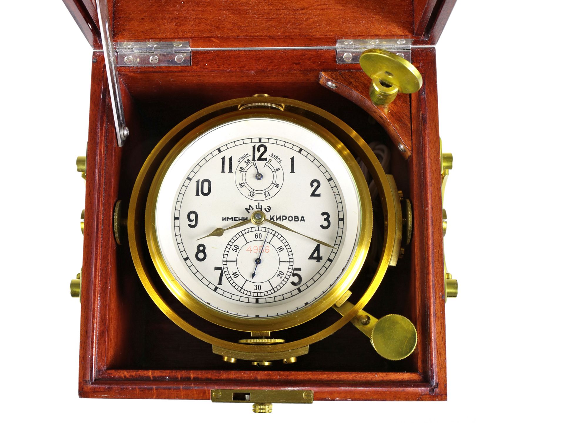Marinechronometer: russisches Marinechronometer, seltener Originalzustand, Moskauer Uhrenfabrik Kiro