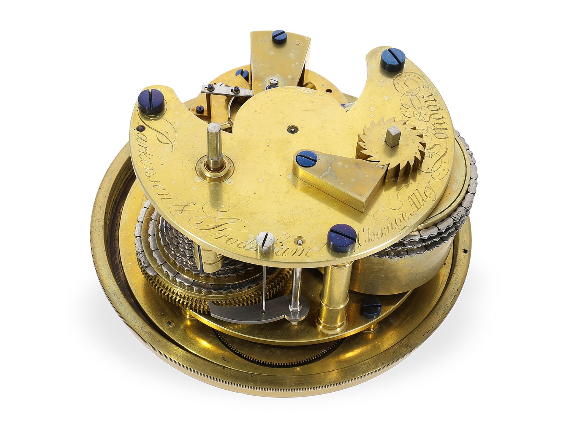 Marine chronometer/ deck chronometer: extremely rare 8-day chronometer Parkinson & Frodsham No. 1573 - Image 4 of 7