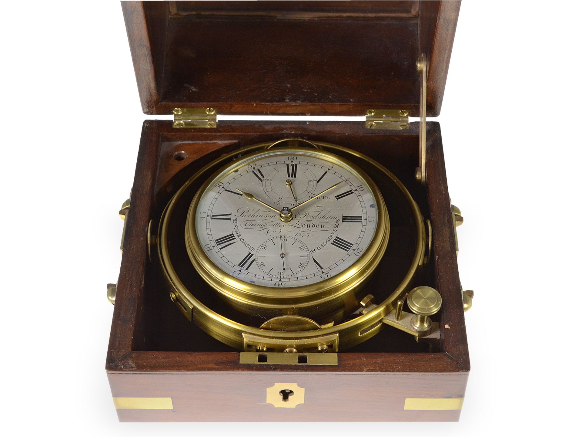 Marine chronometer/ deck chronometer: extremely rare 8-day chronometer Parkinson & Frodsham No. 1573 - Image 5 of 7