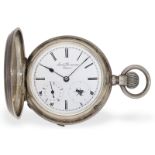 Taschenuhr: technisch interessante Savonnette mit 1/15-Sekunde, Jacot-Burmann Geneve, 1880