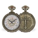 Taschenuhr: äußerst seltene französische Taschenuhr für katholische Priester, Ratel, Horloger Bte. D
