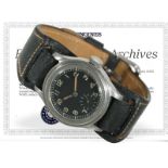 Armbanduhr: sehr seltene frühe Longines Herrenuhr "Tre Tacche" Ref..3777 von 1938