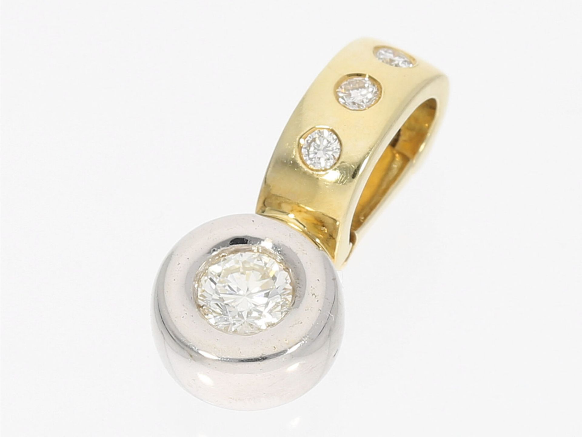 Brillant-Goldschmiedeanhänger, 18K Gold, ca. 0,34ct