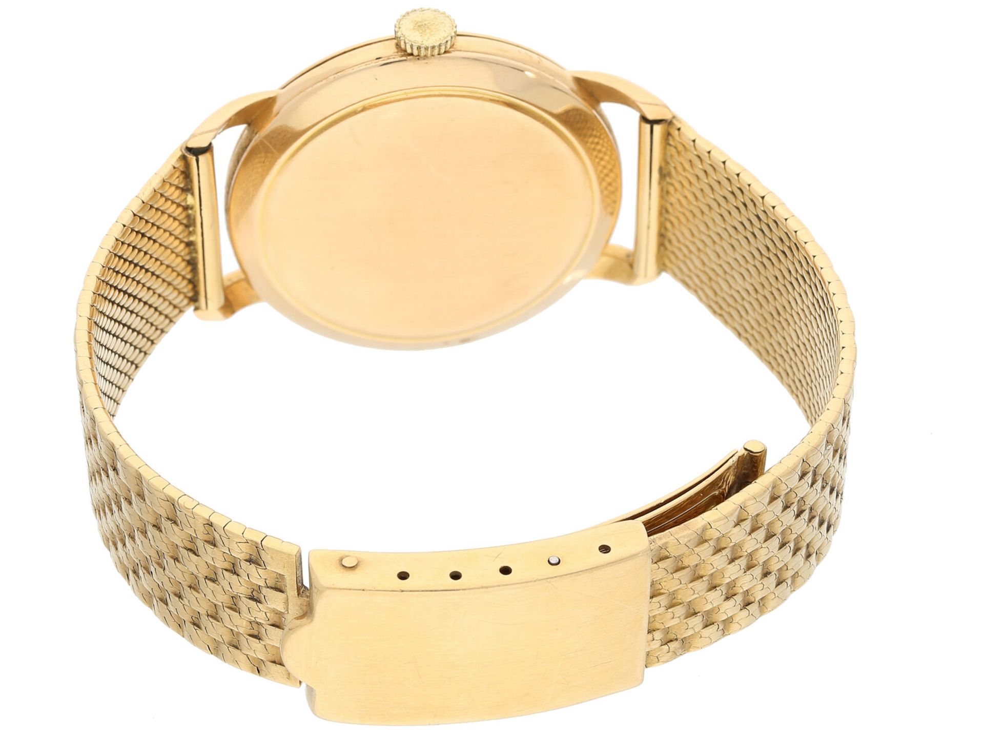 Armbanduhr: große, luxuriöse 18K Gold Omega Herrenuhr, Ref: 2685, um 1955 - Bild 2 aus 2