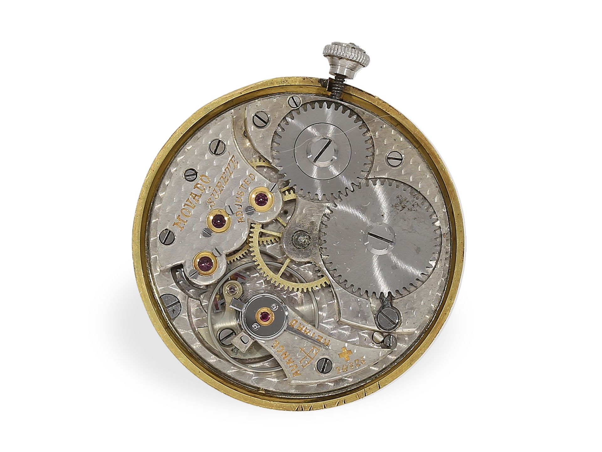 Highly refined Art Nouveau pendant watch/brooch watch, gold/platinum/enamel with diamond setting, Mo - Image 4 of 4