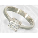 Ring: hochfeiner Brillant/Solitärring, ca. 1ct, oberer Qualitätsbereich