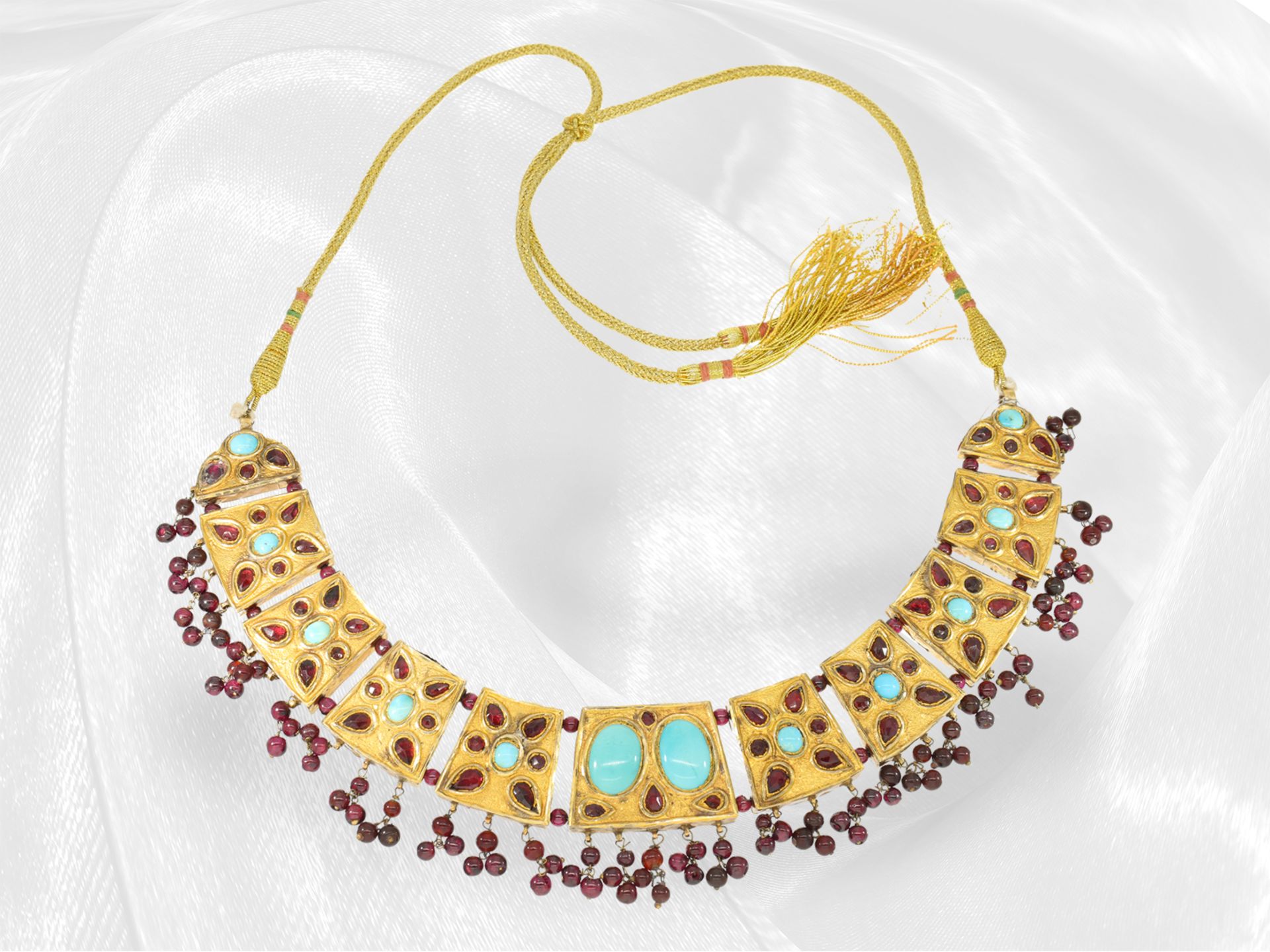 Necklace/chain/earrings/ring: antique wedding jewellery, India 19th century - Image 3 of 5