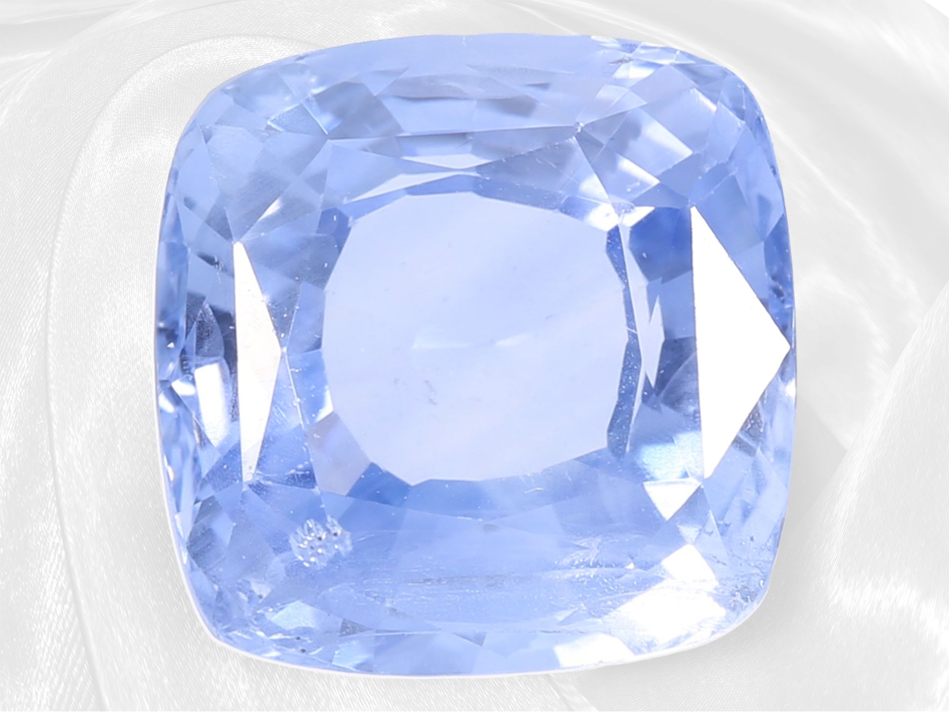 Natürlicher, unbehandelter pastell-blauer Ceylon-Saphir von ca.11,26ct, "NO HEAT", incl. GRS-Report - Bild 2 aus 4