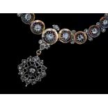 Kette: museales, orientalisches Diamantcollier, 19. Jahrhundert, ca.10ct Diamanten, inklusive Gutach