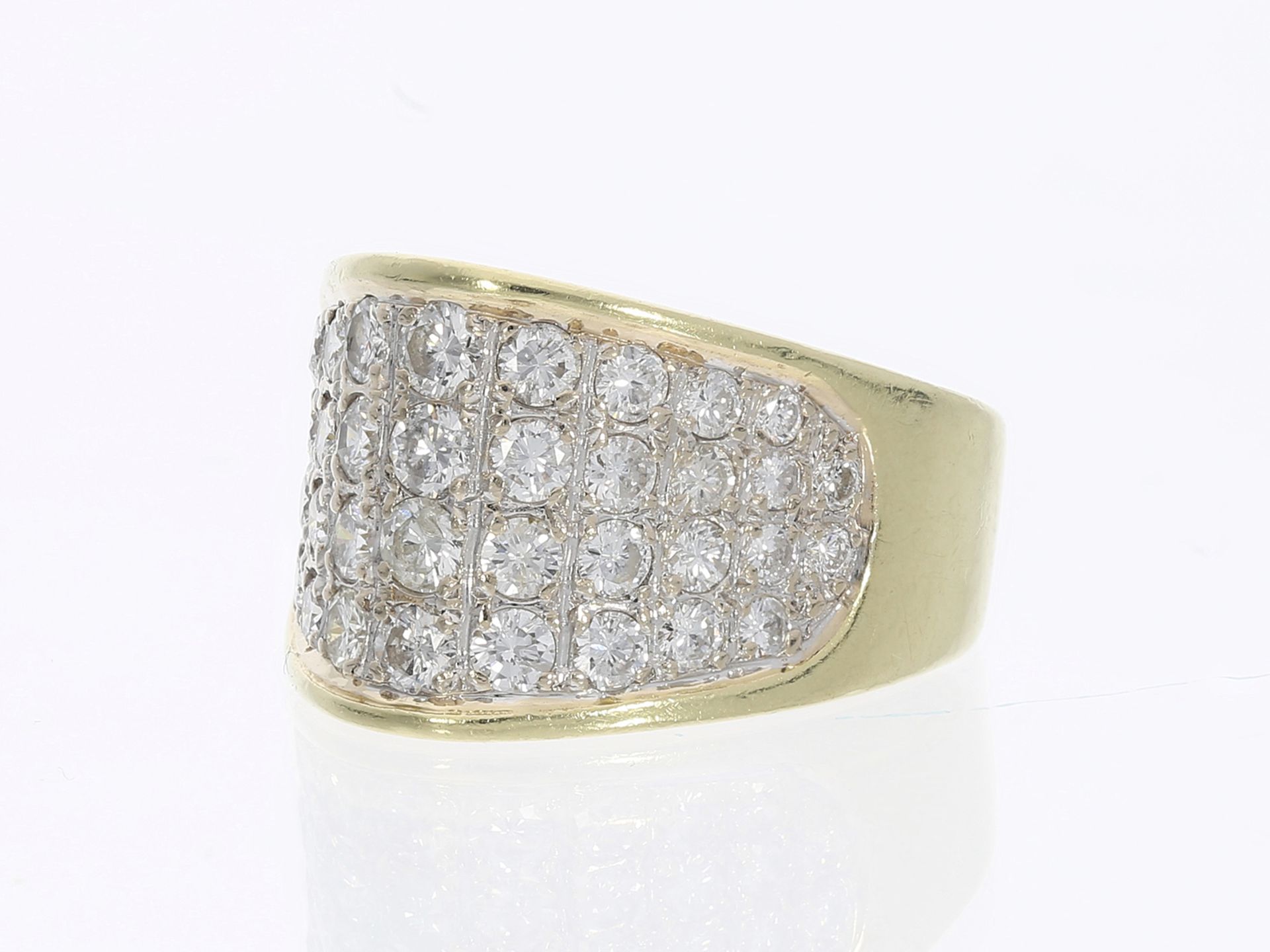 Ring: Designer-Brillant-Goldschmiedering, ca. 1,6ct - Image 2 of 2