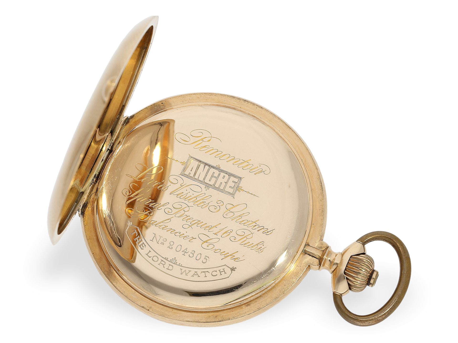 Taschenuhr: Außergewöhnlich große und schwere Präzisionstaschenuhr "The Lord Watch", Schweiz um 1890 - Bild 3 aus 7