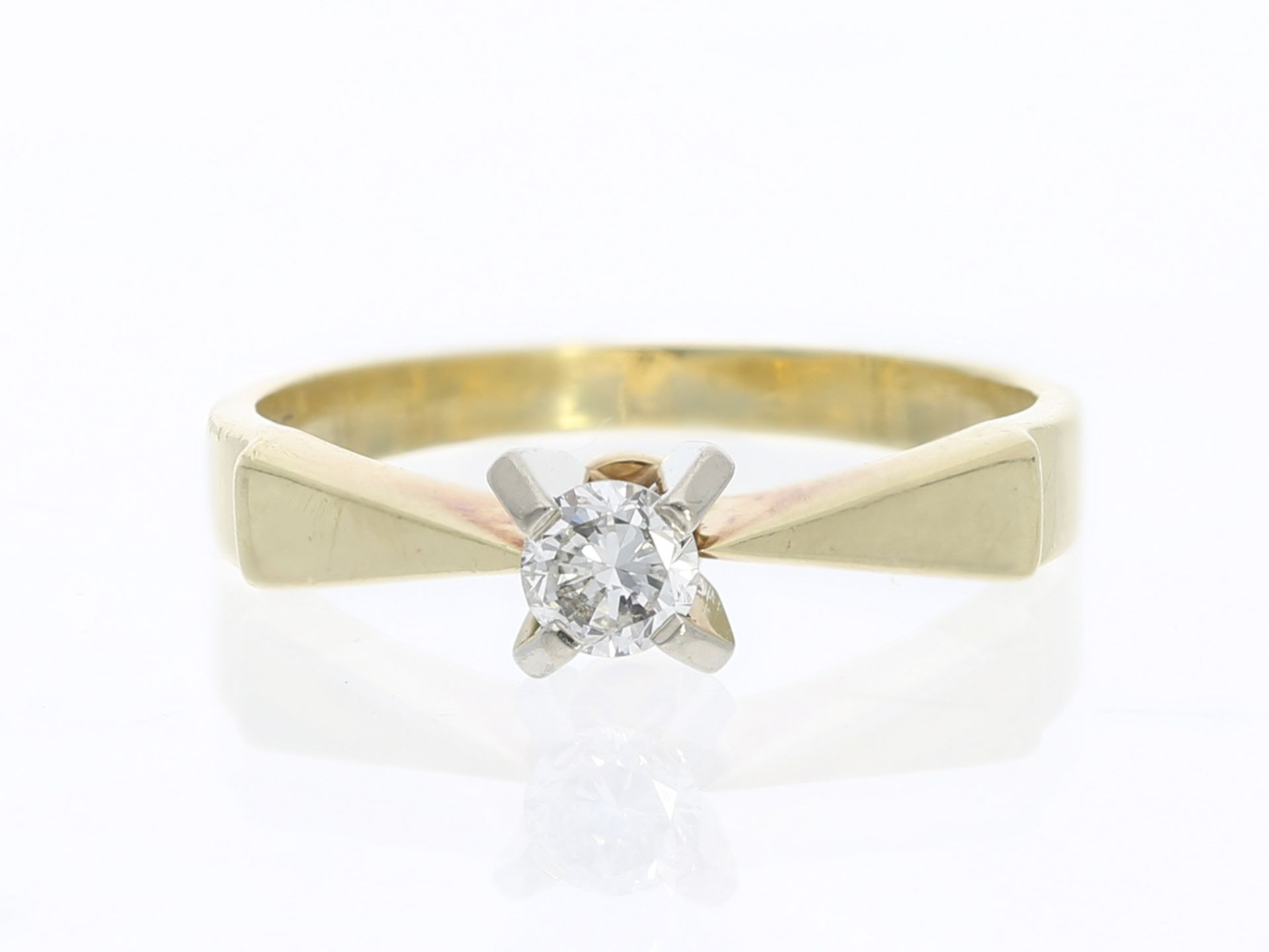 Ring: Konvolut Goldringe, teilweise mit Brillantbesatz, 14/18K Gold - Image 3 of 4