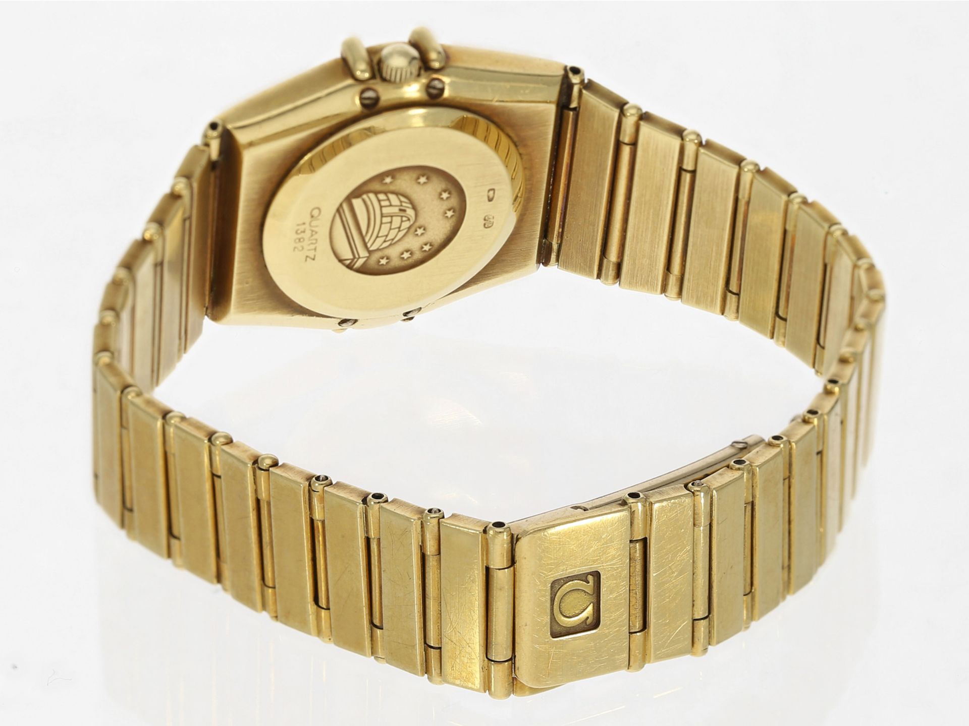 Armbanduhr: vollgoldene vintage Damen-Armbanduhr mit Datum, Omega Constellation Chronometer - Image 3 of 3