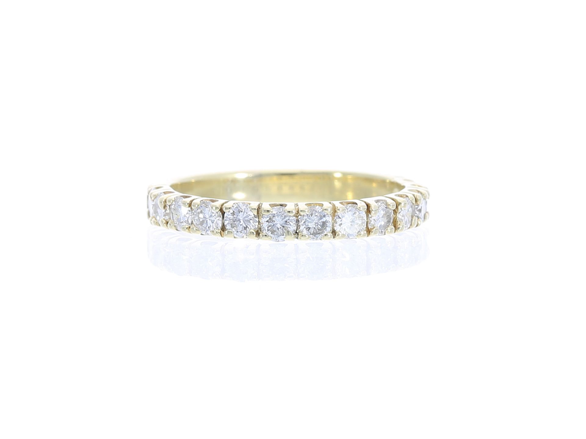 Ring: feiner Halbmemoire-Brillantring, 14K Gelbgold - Image 2 of 2