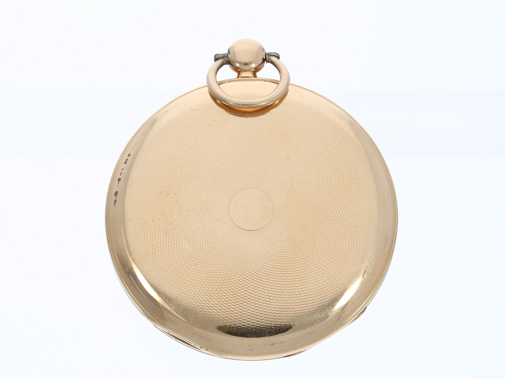 Taschenuhr: große, flache Zylinderuhr, Breguet-Typ Lepine, um 1820 - Image 2 of 4