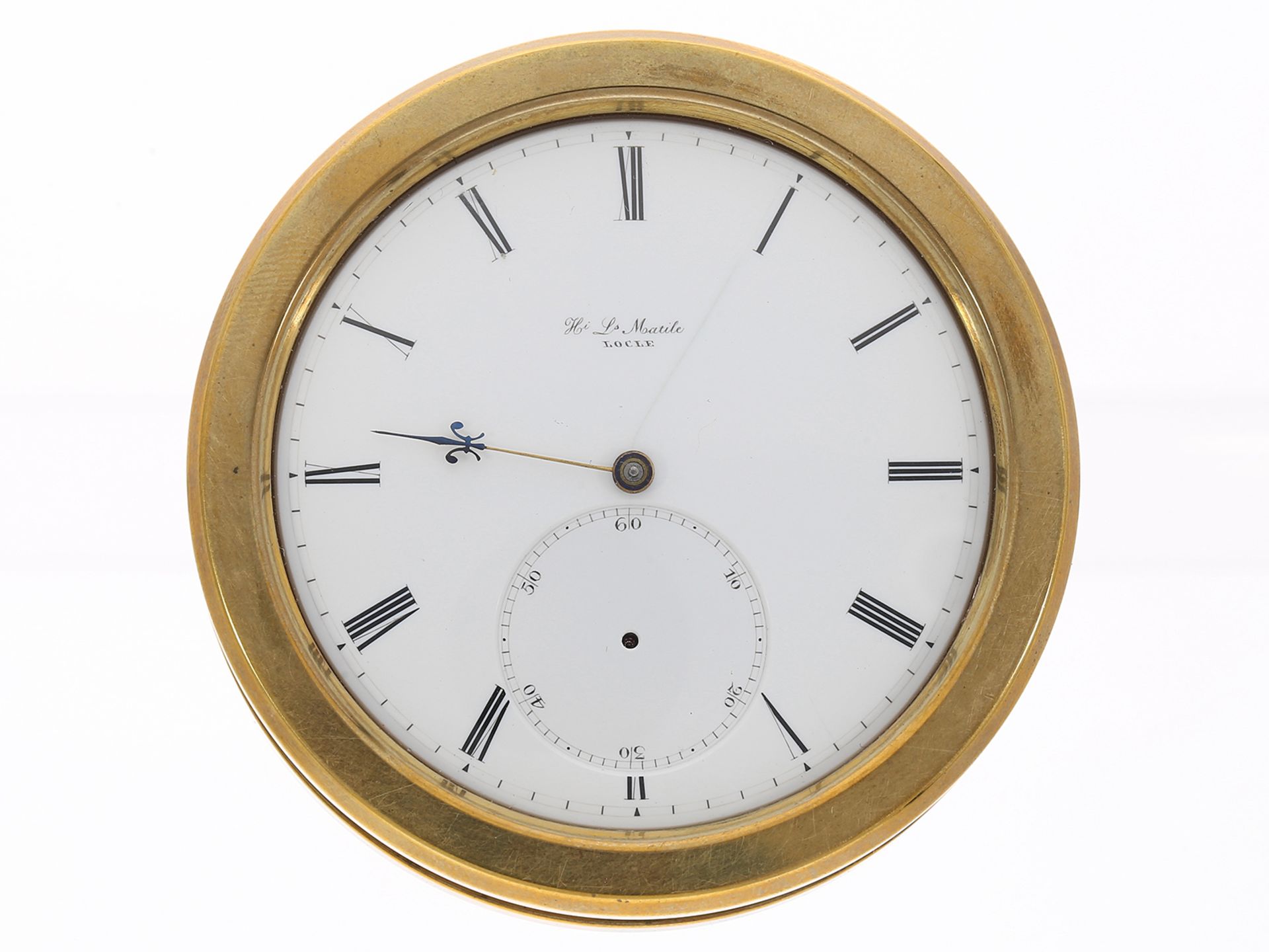 Taschenuhr: exquisites Chronometerwerk Kaliber Jürgensen, signiert Matile Locle, ca. 1870