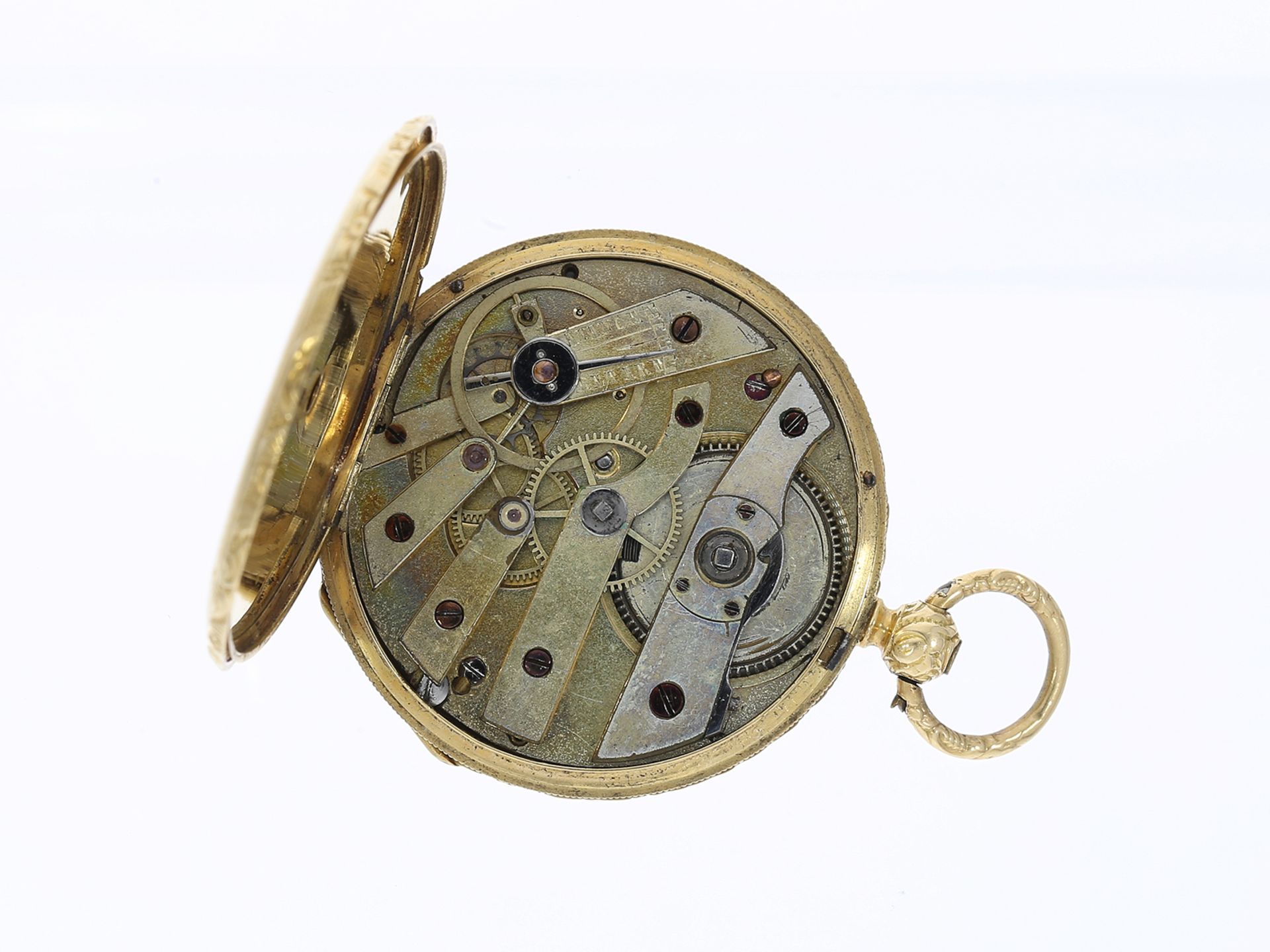 Taschenuhr: feine Lepine, eine der frühesten Taschenuhren von Piguet Geneve, um 1850 - Image 3 of 3