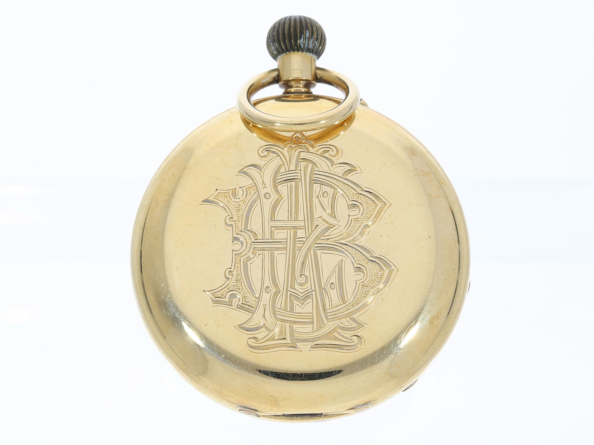 Taschenuhr: feine englische Goldsavonnette, 18K Gold, Hallmarks 1896 - Image 2 of 4