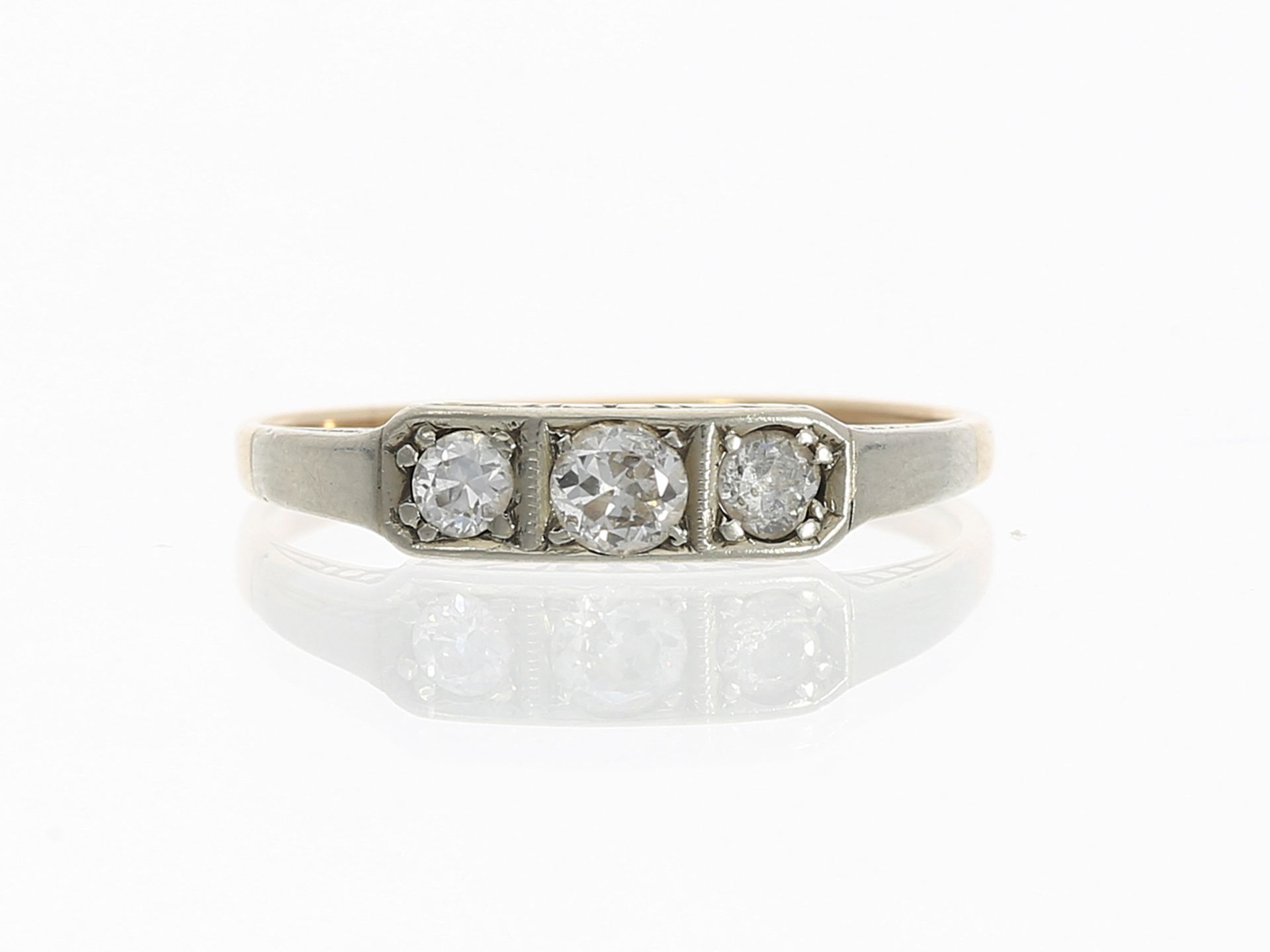 Ring: Antiker Brillant-Goldschmiedering