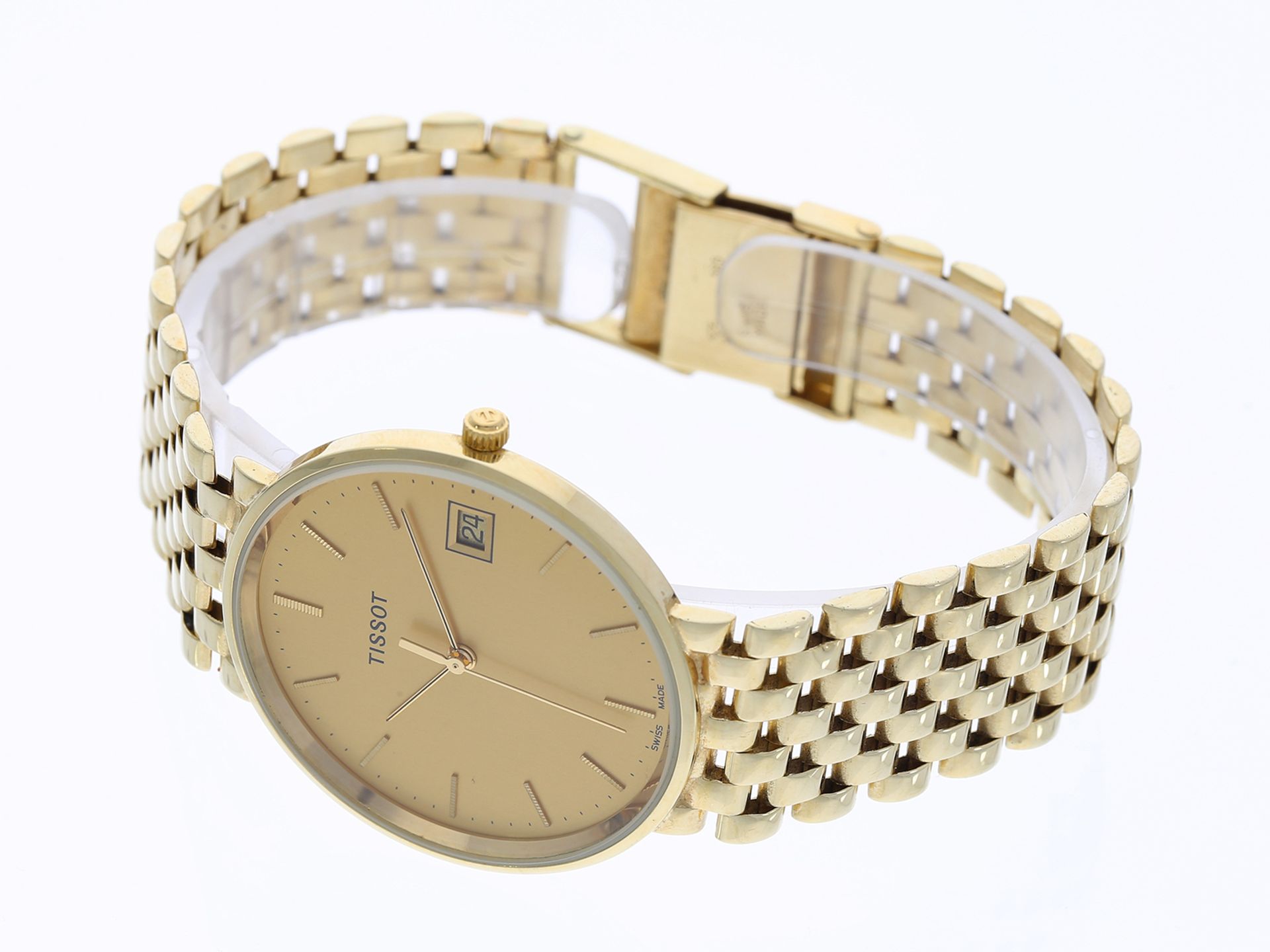 Goldene Schweizer Armbanduhr der Marke Tissot aus 2021 - Image 2 of 4