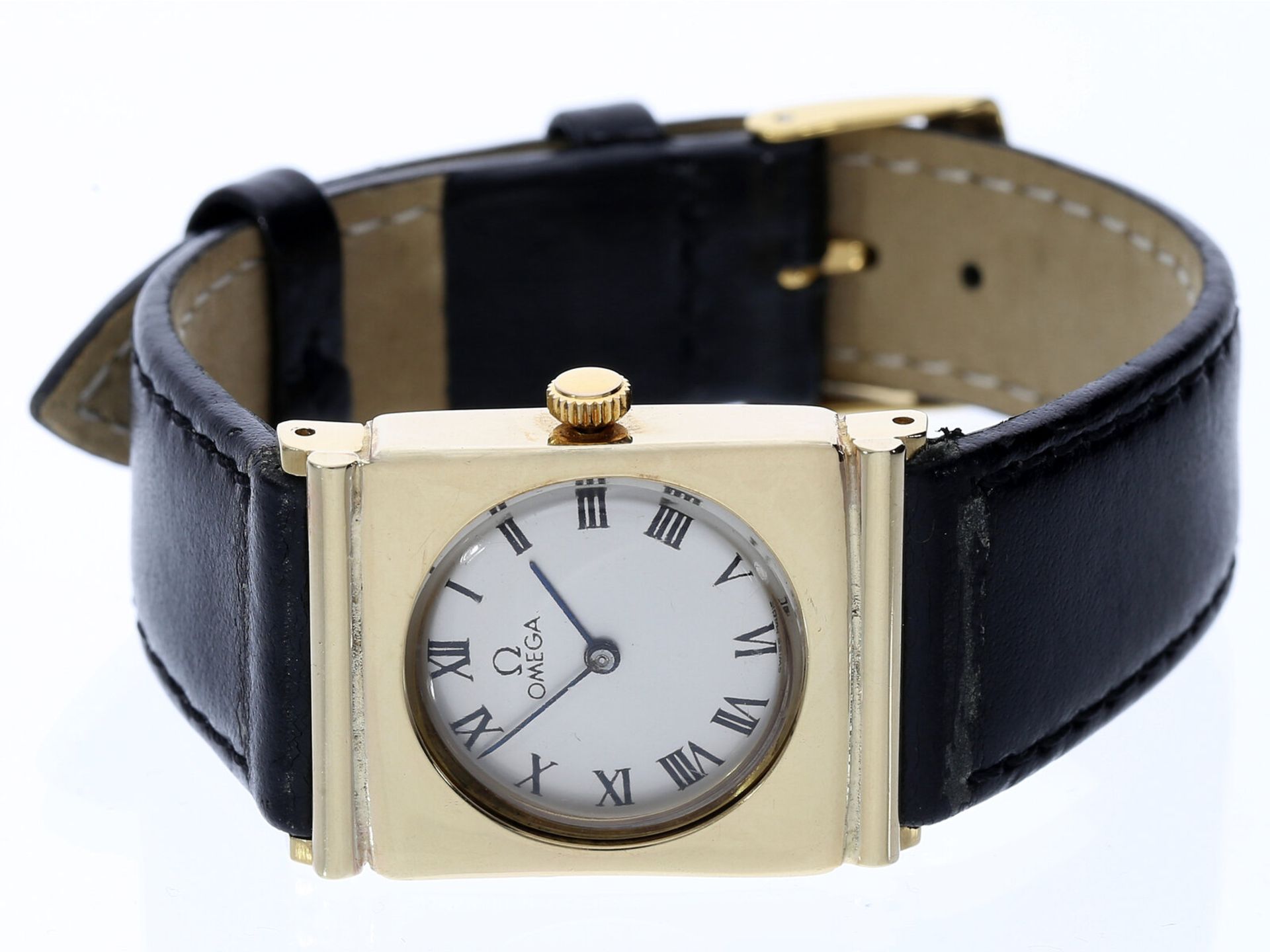 Seltene vintage Armbanduhr /Herrenuhr von Omega, 18K Gelbgold - Bild 2 aus 3