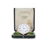Taschenuhr: elegante Herrentaschenuhr von Patek Philippe mit Originalbox, Ankerchronometer, geliefer