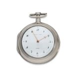Imposante, außergewöhnlich schwere und große Londoner Taschenuhr mit Selbstschlag, sog. "Clockwatch"