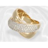 Ring: Sehr dekorativer Brillant/Goldschmiedering von Christ, 14K Gold