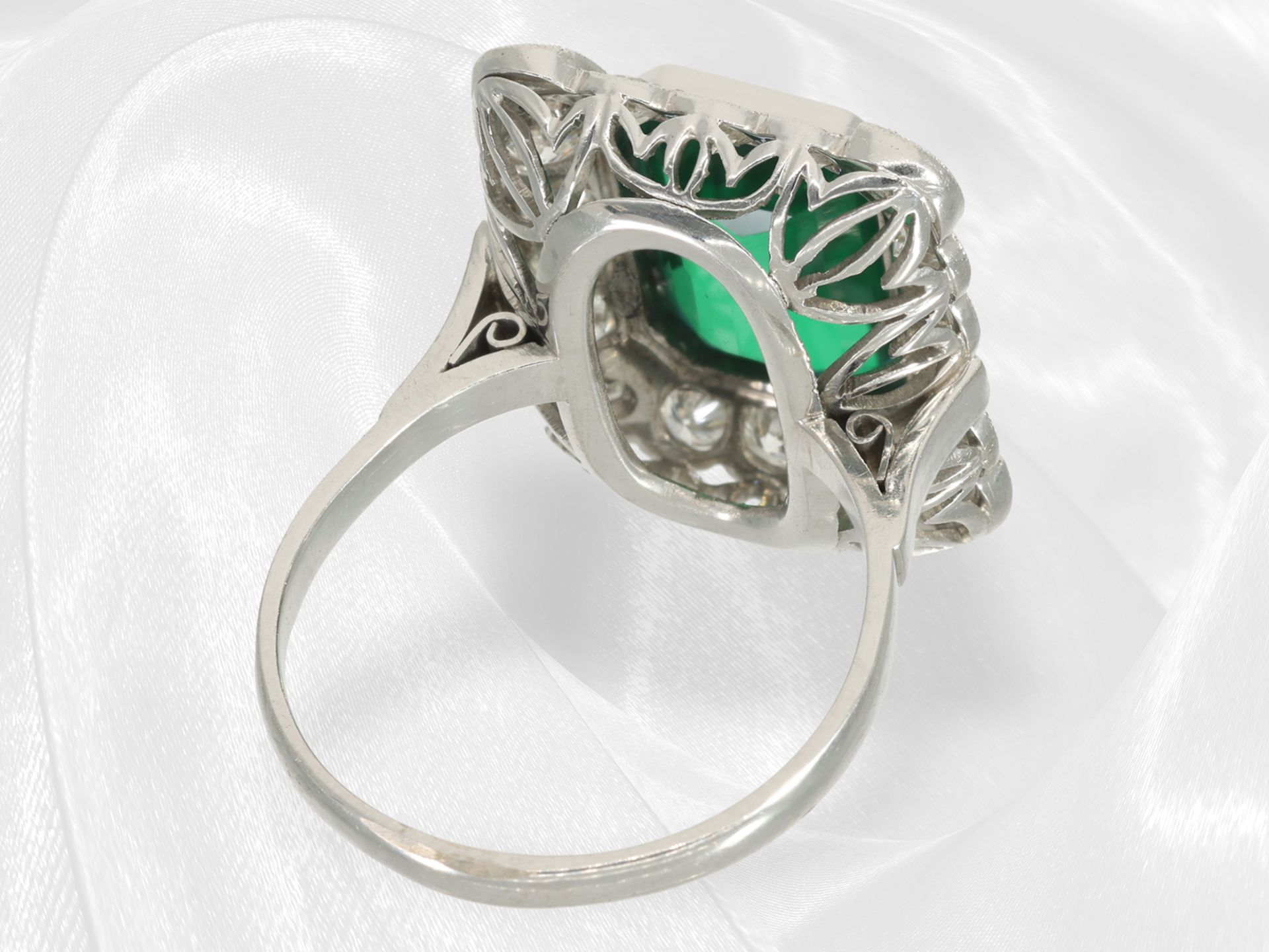 Very decoratively crafted goldsmith's ring with brilliant-cut diamonds and large tourmaline, a total - Image 9 of 10