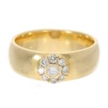 Ring: Vintage Brillant-Goldschmiedering, 14K Gold