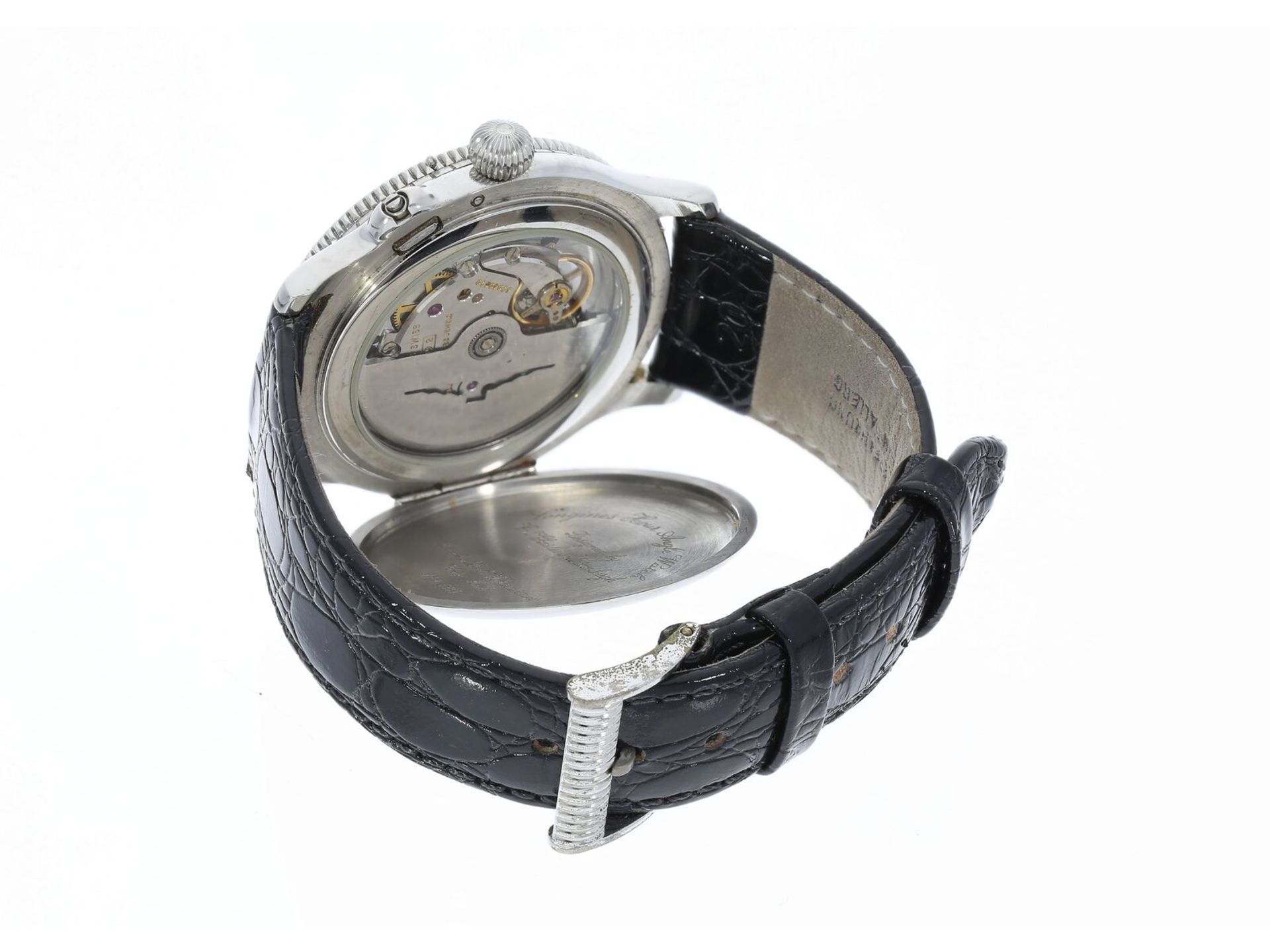 Armbanduhr: Longines Lindbergh Hour Angle 38mm, Edelstahl mit Box und Papieren - Bild 2 aus 4