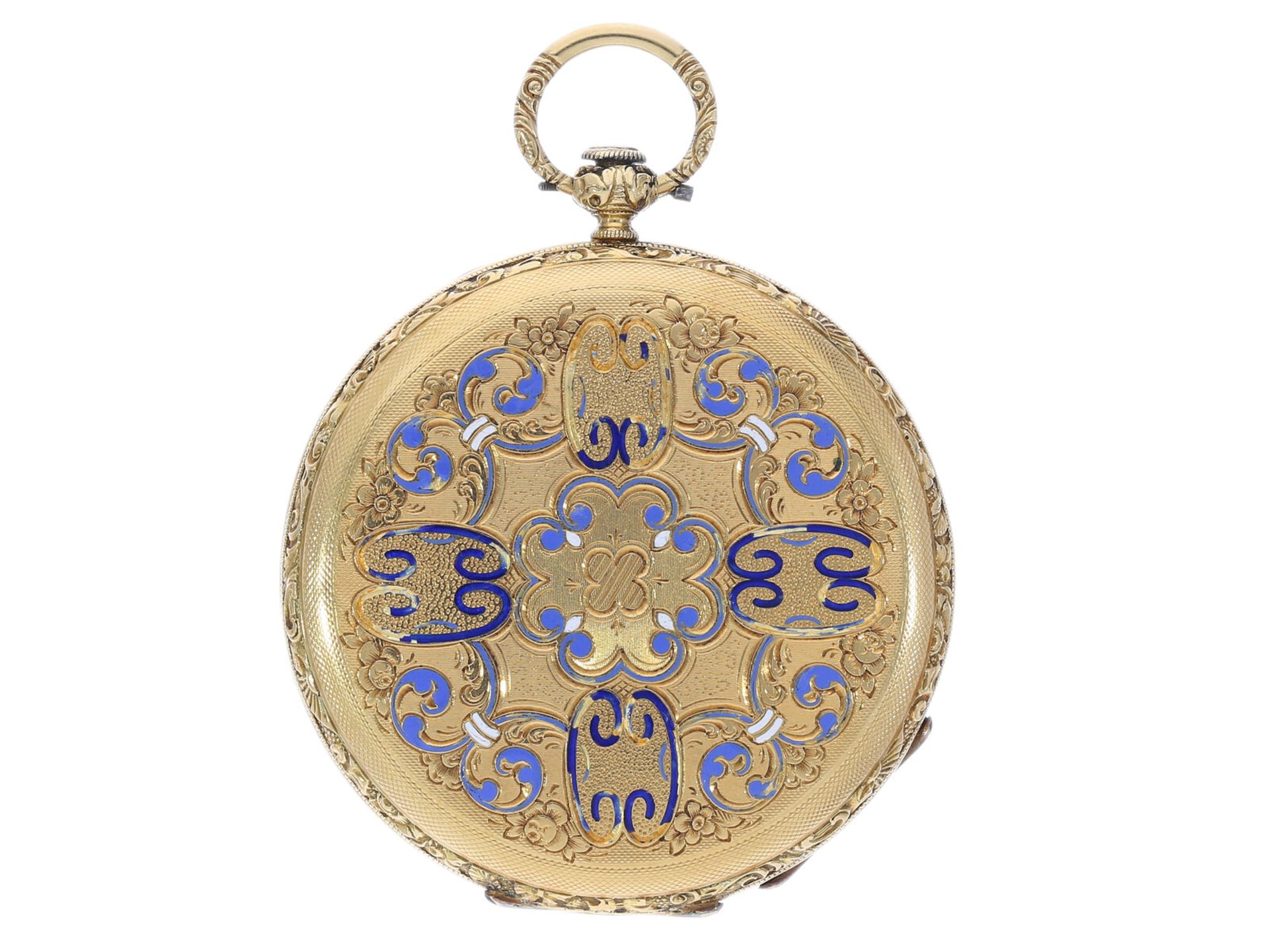 Goldene Taschenuhr sehr feiner Qualität, Sandoz & Fils No.54075, ca. 1840