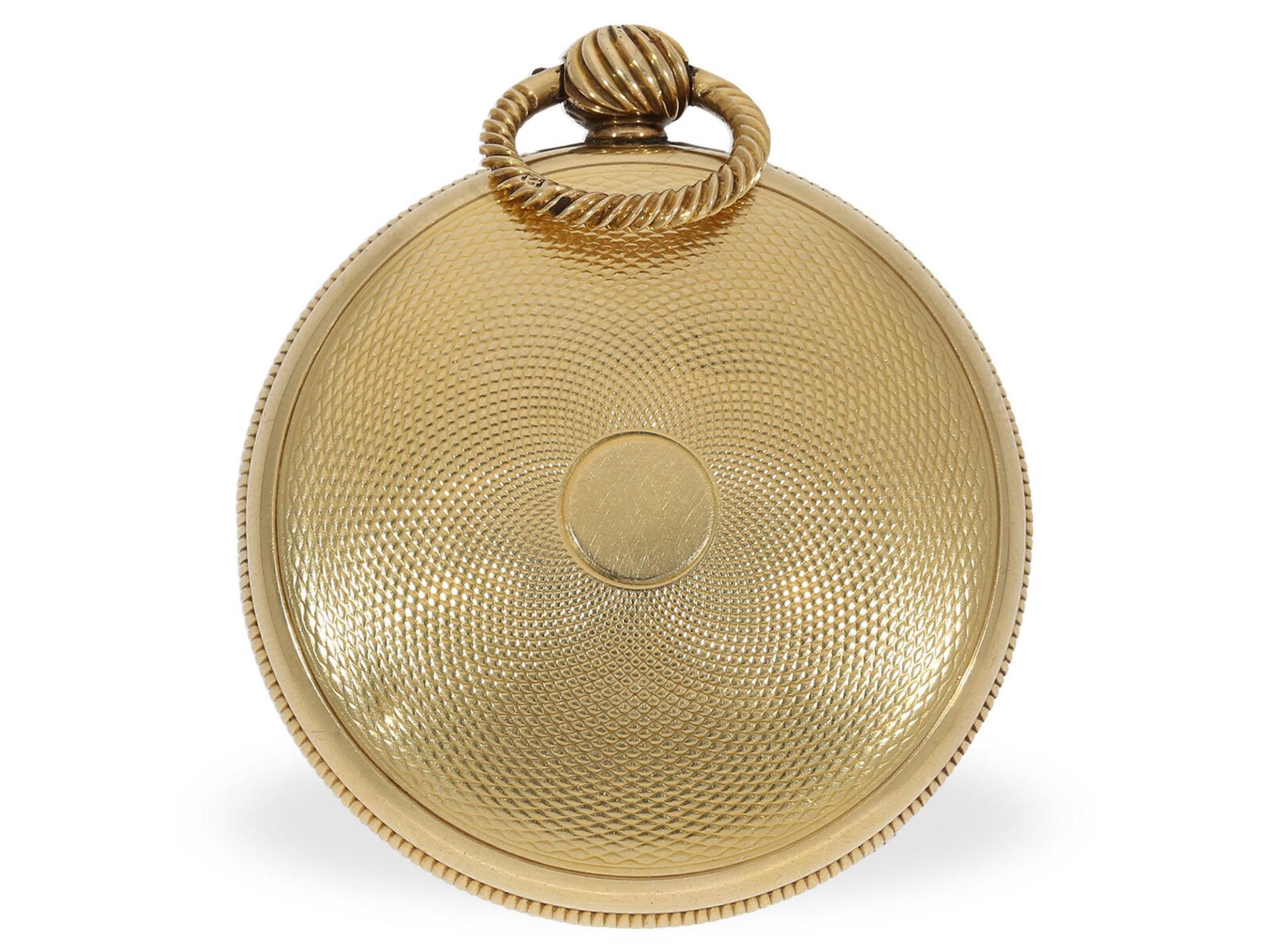 Taschenuhr: 18K Spindeluhr mit massiv goldenem Zifferblatt, De La Cour Chatham No.2915, HM 1820 - Bild 4 aus 4