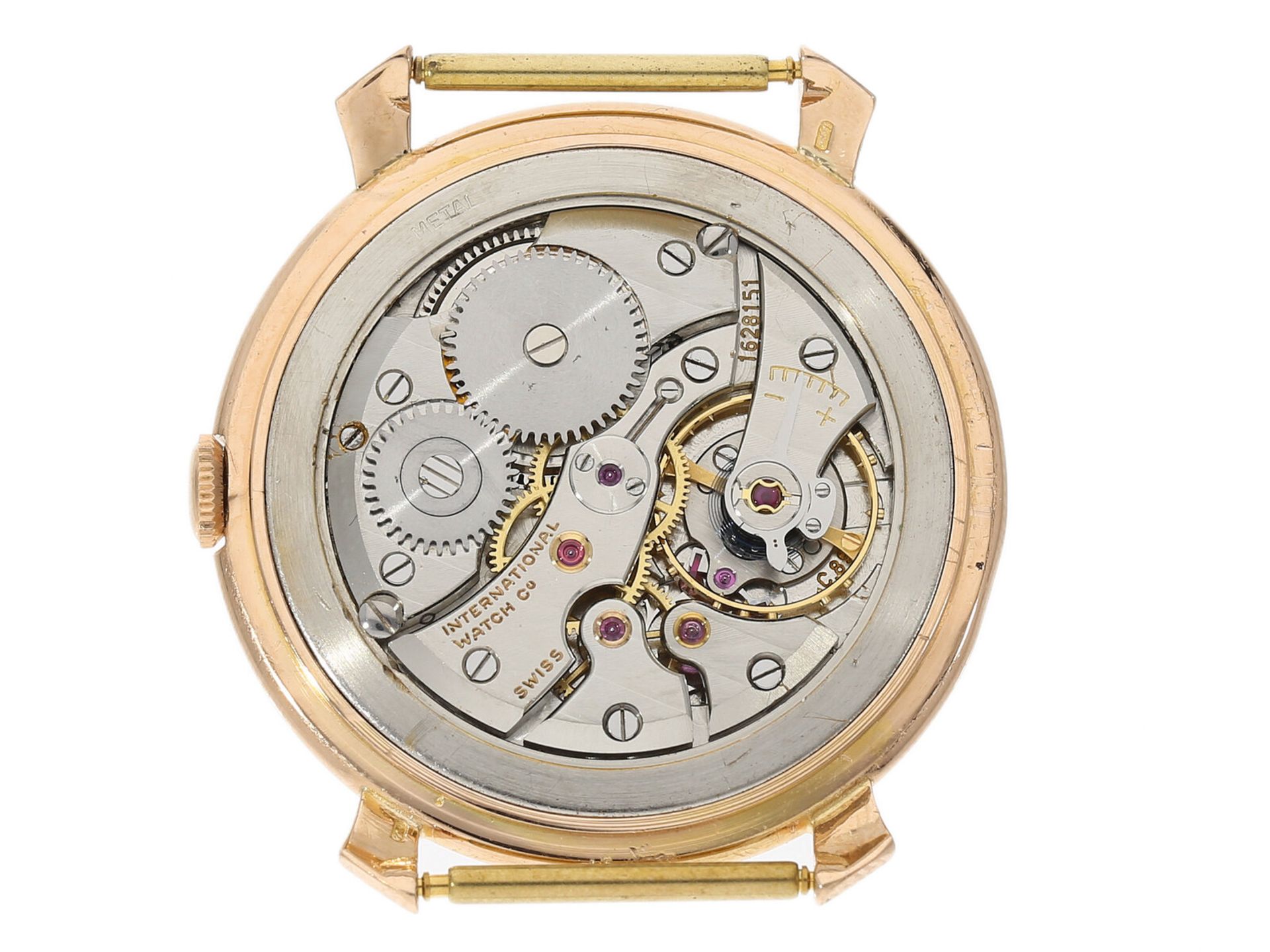 Armbanduhr: Besonders große vintage 18K "Pink Gold"Herrenuhr, IWC Schaffhausen, aus 1962 - Image 3 of 4