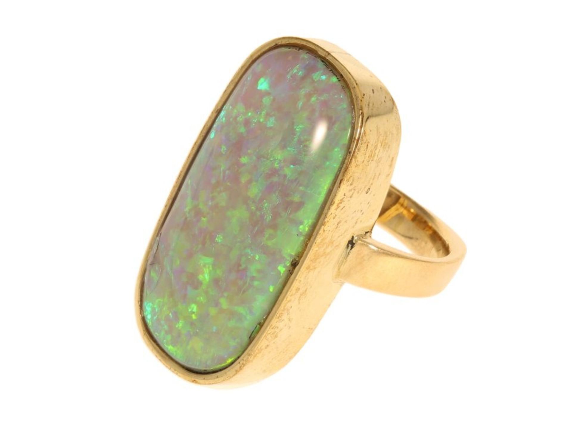 Ring: unikater, ehemals sehr teurer Ring mit besonders großem Opal, solide Handarbeit - Image 3 of 4