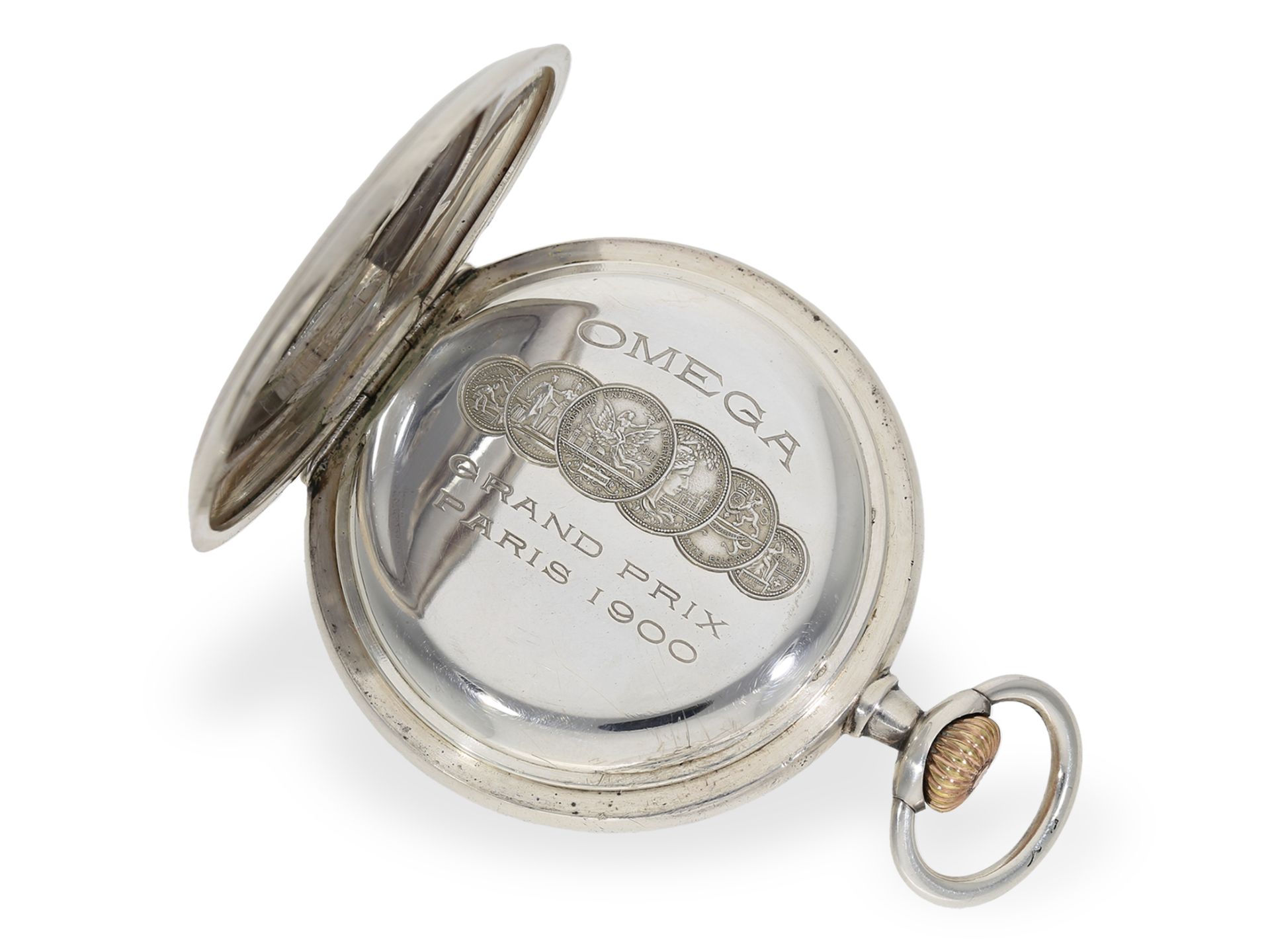 Pocket watch: Omega precision pocket watch calibre 19'''HN, around 1900 - Image 3 of 7