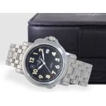 Armbanduhr: hochwertige Herrenuhr Ulysse Nardin San Marco GMT Ref. 213-22, mit Originalbox