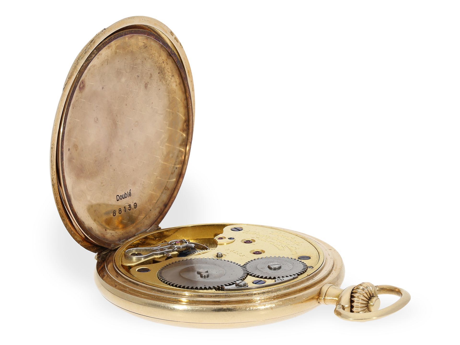 Pocket watch: very well preserved A. Lange & Söhne gold hunting case watch from 1926, collector's wa - Image 4 of 7