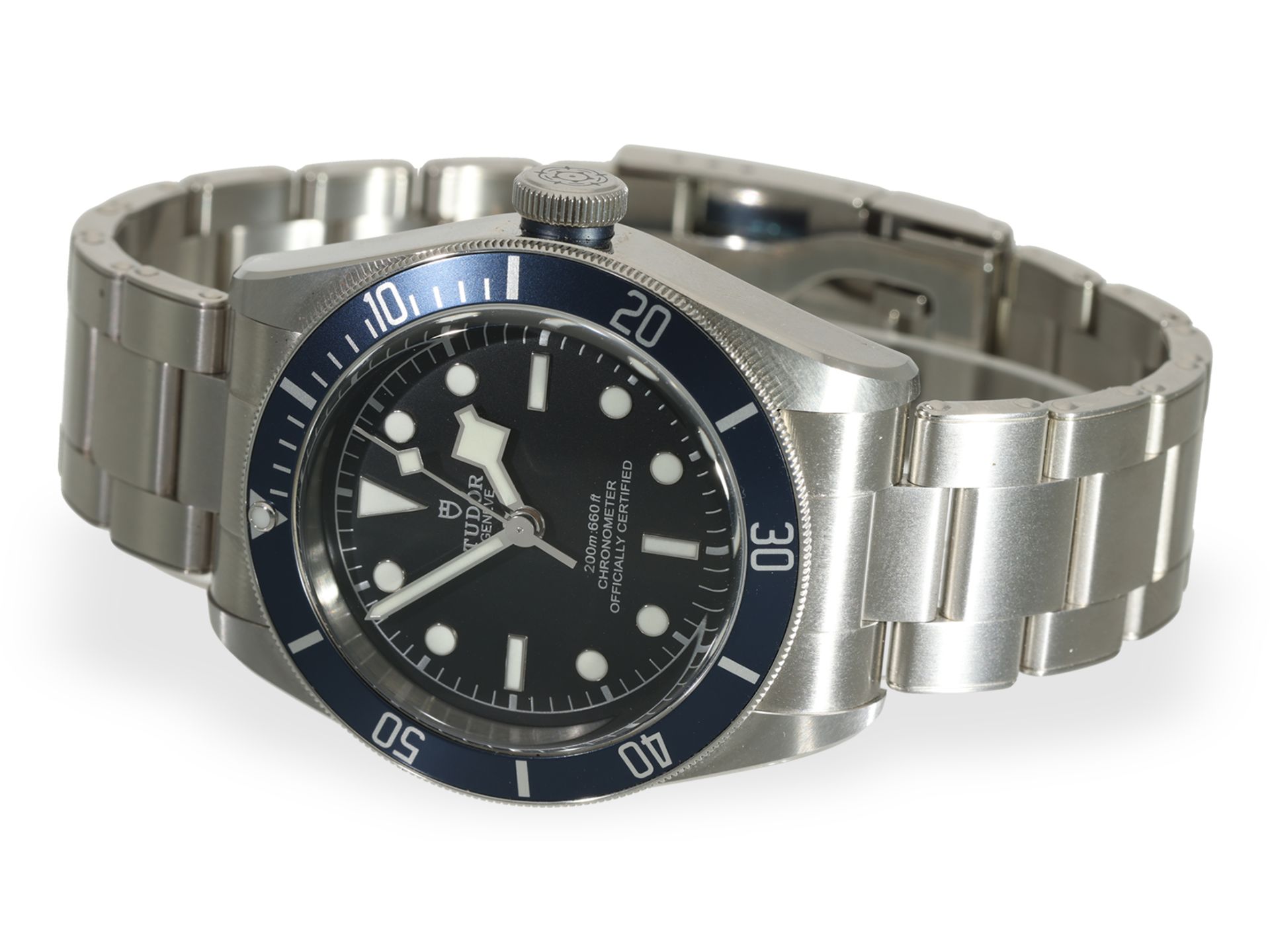 Wristwatch: Tudor heritage Black Bay 41mm "200m/660ft", steel, blue bezel, full set, unworn 2020 - Image 6 of 7