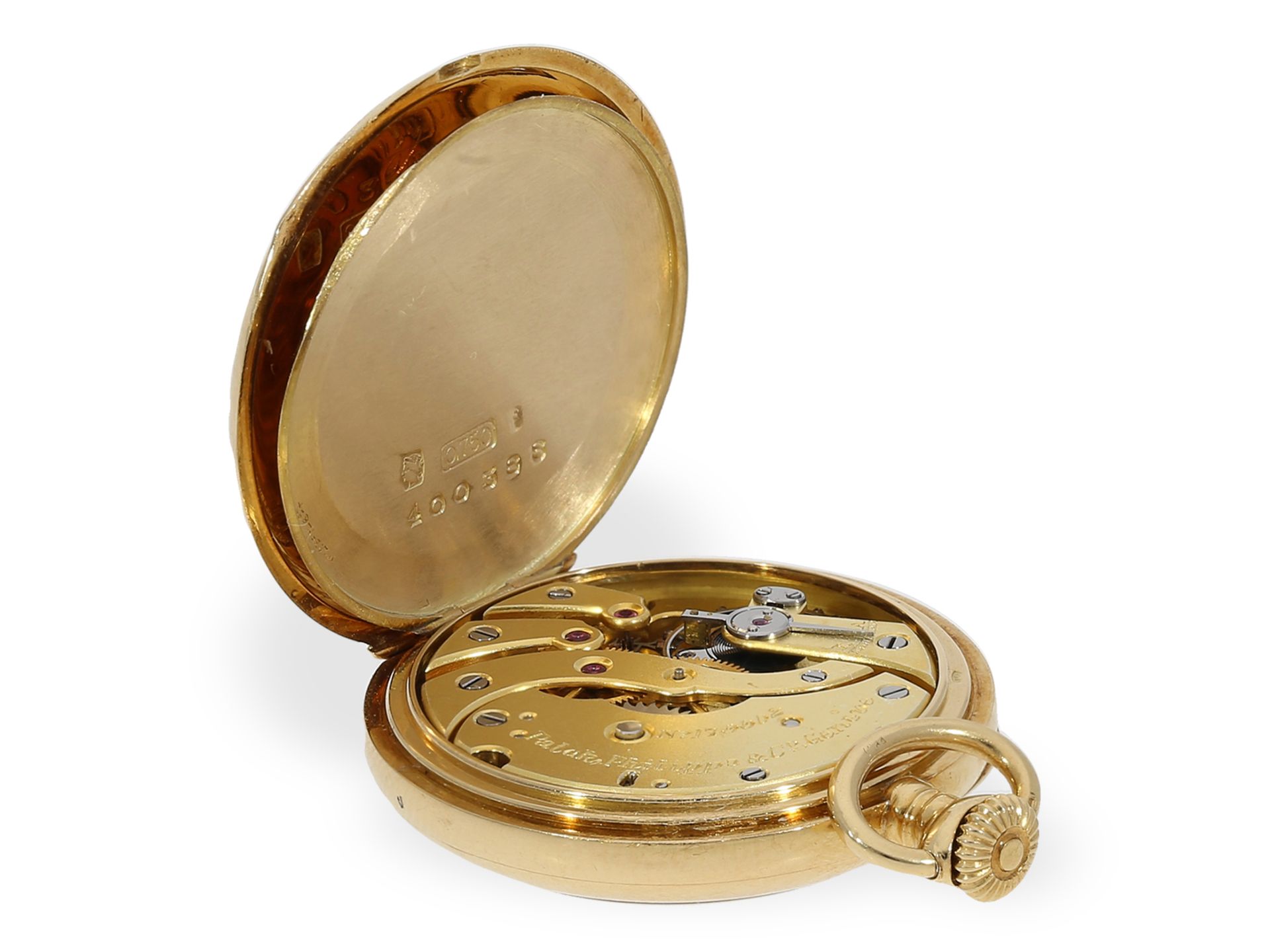 Taschenuhr: Rarität, außergewöhnlich kleine Patek Philippe Damenuhr mit speziellem Werk, um 1900 - Bild 4 aus 6