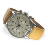 Armbanduhr: vintage Lemania Chronograph in Stahl, ca. 1950er-Jahre