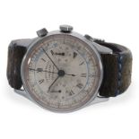 Armbanduhr: äußerst seltener und technisch interessanter "oversize" Chronograph "Mono-Rattrapante",