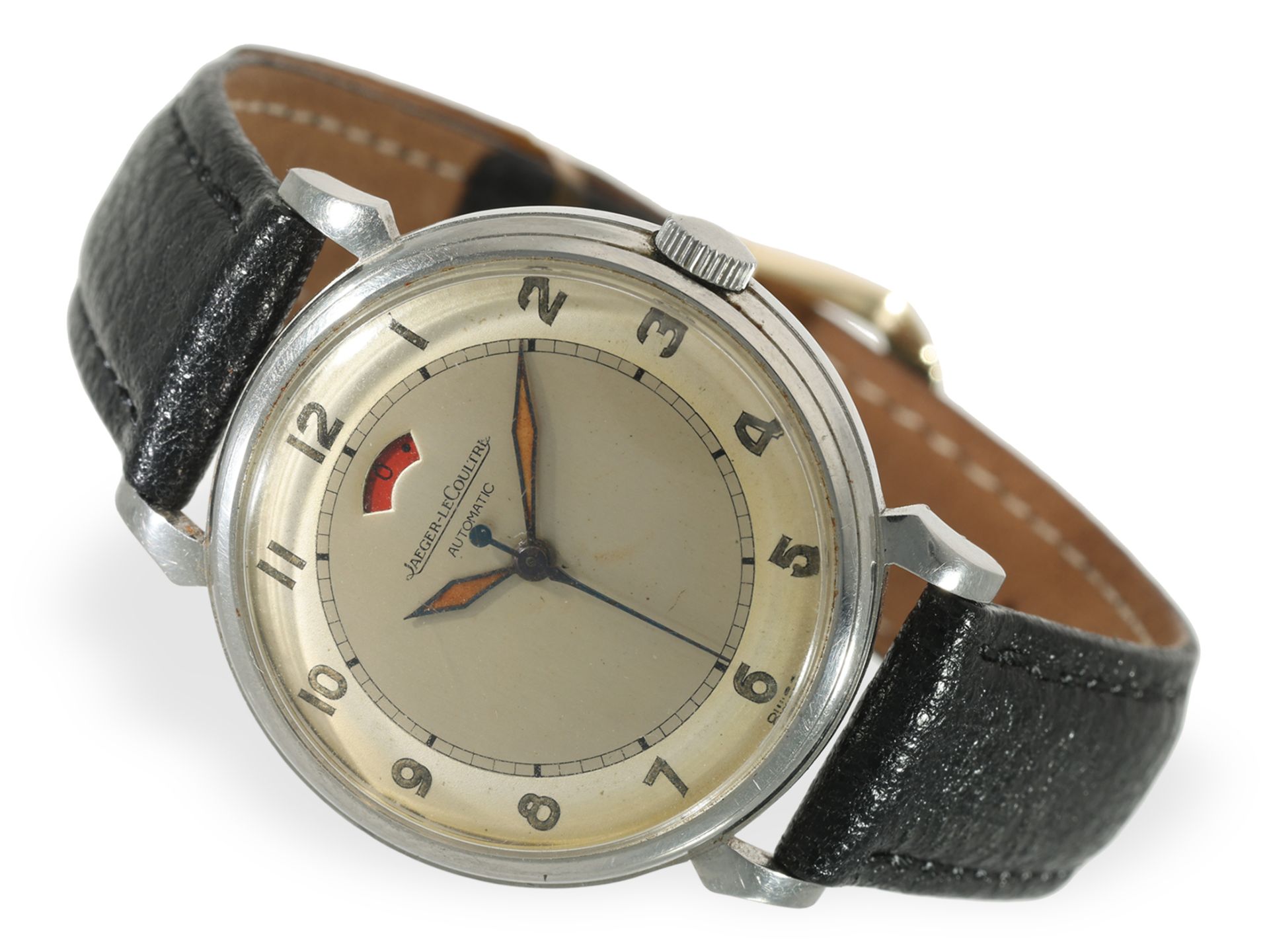 Wristwatch: vintage steel Jaeger-LeCoultre Powermatic, ca. 1950s